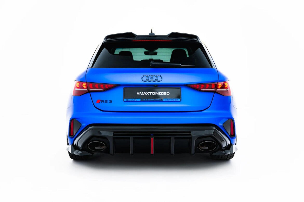 Diffusor Flaps V.3 passend für Audi RS3 Sportback 8Y Facelift schwarz Hochglanz