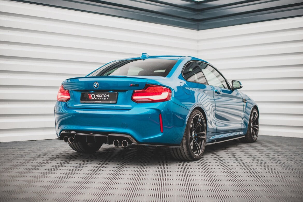 Diffusor Flaps V.3 passend für BMW M2 F87 schwarz Hochglanz