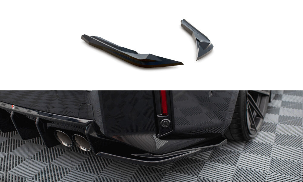 Diffusor Flaps V.3 passend für BMW M2 G87 schwarz Hochglanz