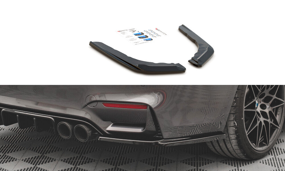 Diffusor Flaps V.3 passend für BMW M4 F82 schwarz Hochglanz