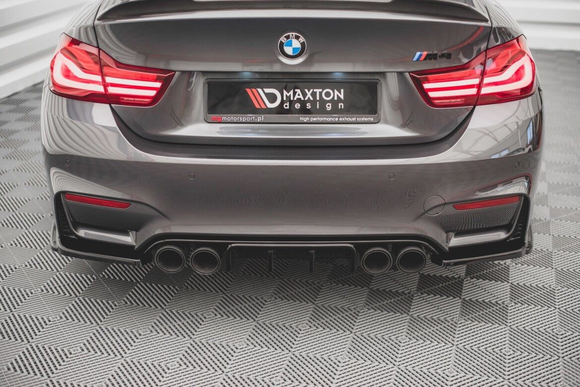Diffusor Flaps V.3 passend für BMW M4 F82 schwarz Hochglanz