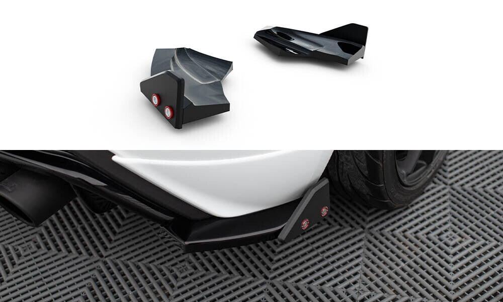 Diffusor Flaps V.3 passend für Ford Fiesta ST Mk7 FL schwarz Hochglanz + Flaps matt
