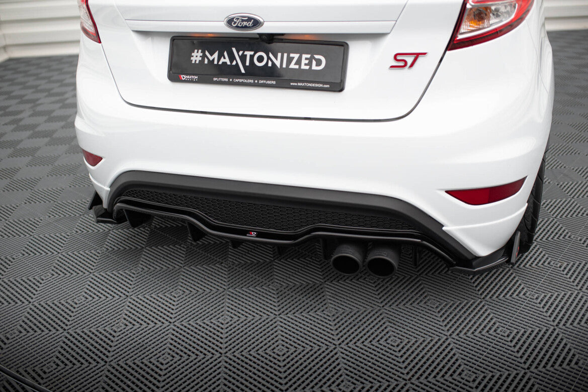Diffusor Flaps V.3 passend für Ford Fiesta ST Mk7 FL schwarz Hochglanz + Flaps matt