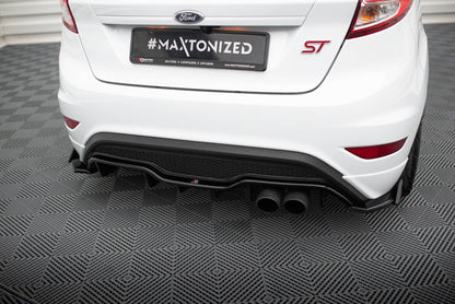 Diffusor Flaps V.3 passend für Ford Fiesta ST Mk7 FL schwarz Hochglanz + Flaps matt