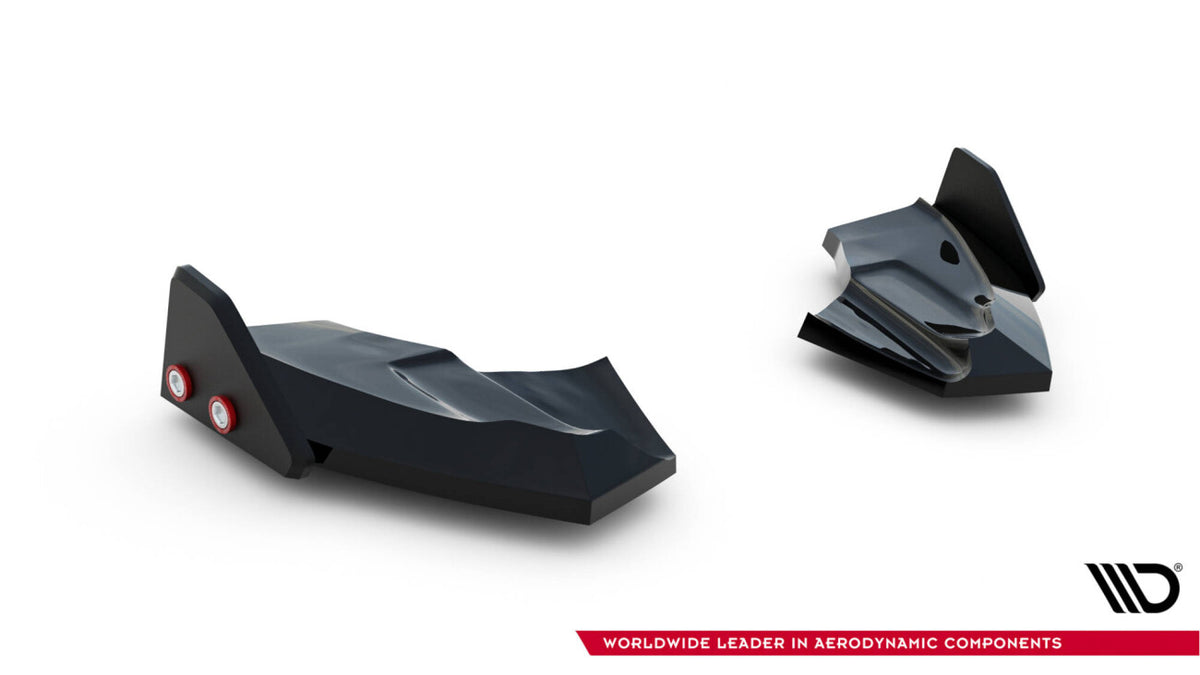 Diffusor Flaps V.3 passend für Ford Fiesta ST Mk7 FL schwarz Hochglanz + Flaps matt