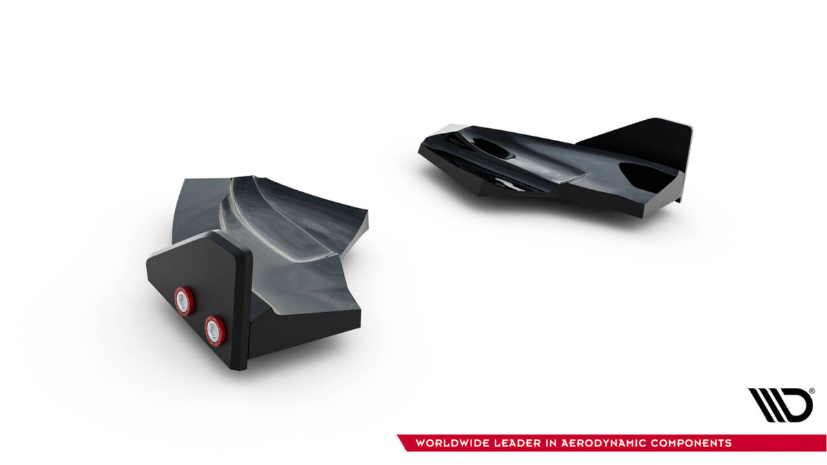 Diffusor Flaps V.3 passend für Ford Fiesta ST Mk7 FL schwarz Hochglanz + Flaps matt