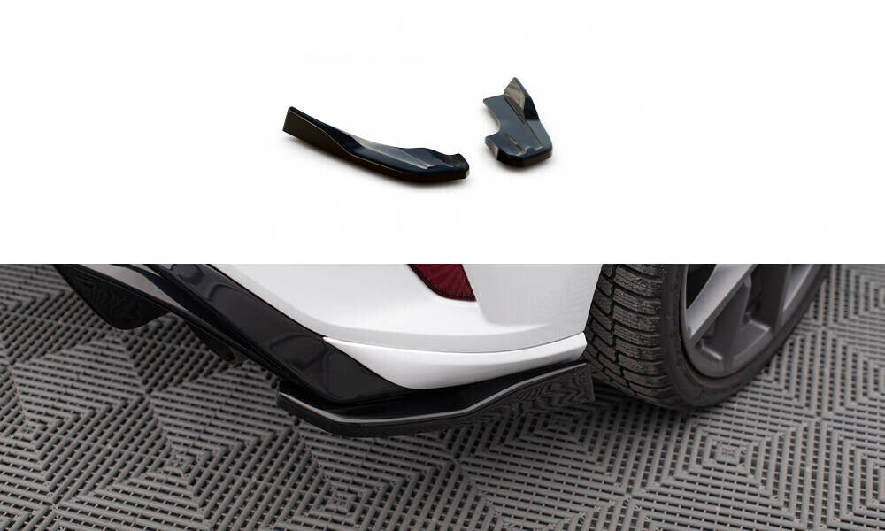 Diffusor Flaps V.3 passend für Ford Focus Hatchback ST Mk4 schwarz Hochglanz