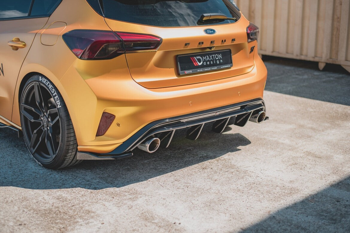 Diffusor Flaps V.3 passend für Ford Focus Hatchback ST Mk4 schwarz Hochglanz