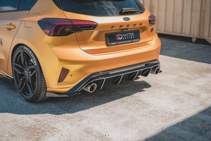 Diffusor Flaps V.3 passend für Ford Focus Hatchback ST Mk4 schwarz Hochglanz
