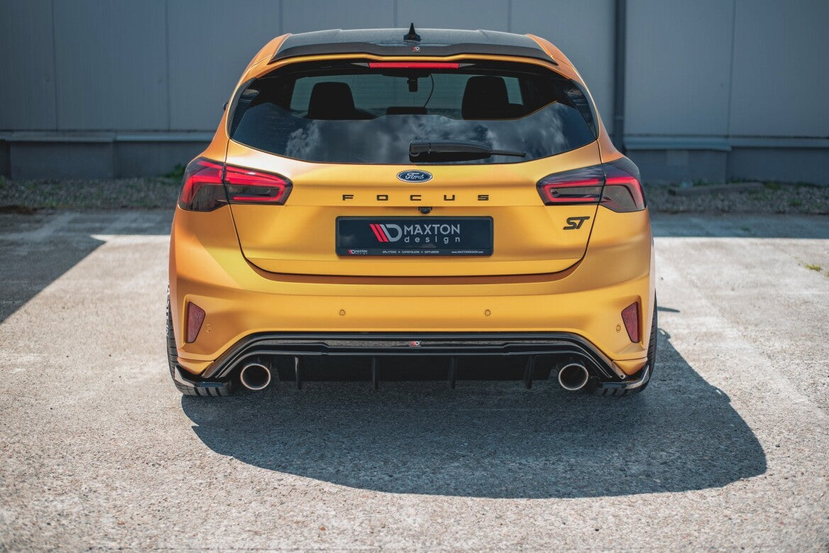 Diffusor Flaps V.3 passend für Ford Focus Hatchback ST Mk4 schwarz Hochglanz