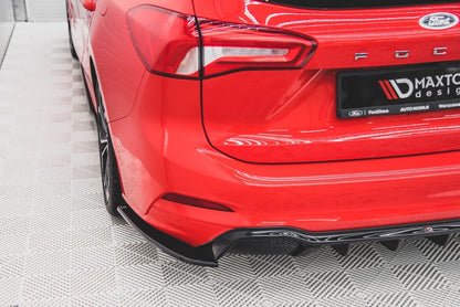 Diffusor Flaps V.3 passend für Ford Focus ST-Line Kombi Mk4 schwarz Hochglanz