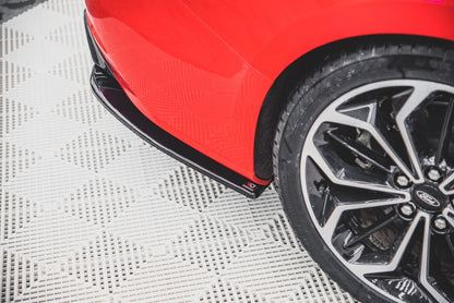 Diffusor Flaps V.3 passend für Ford Focus ST-Line Kombi Mk4 schwarz Hochglanz