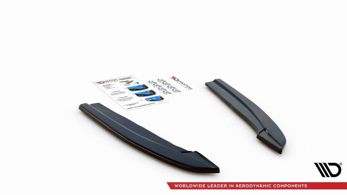 Diffusor Flaps V.3 passend für Ford Focus ST-Line Kombi Mk4 schwarz Hochglanz