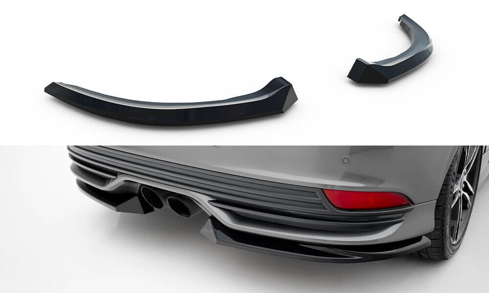 Diffusor Flaps V.3 passend für Ford Focus ST Mk3 FL schwarz Hochglanz