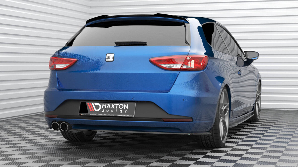 Diffusor Flaps V.3 passend für Seat Leon FR Sportstourer Mk3 schwarz Hochglanz