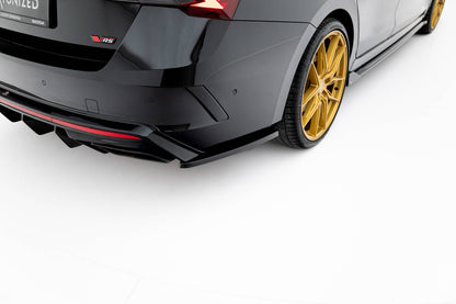 Diffusor Flaps V.3 passend für Skoda Octavia RS Liftback / Combi Mk4 FL schwarz Hochglanz