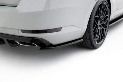 Diffusor Flaps V.3 passend für Skoda Superb Liftback / Combi Mk3 schwarz Hochglanz