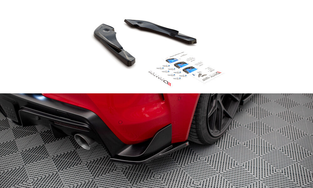 Diffusor Flaps V.3 passend für Toyota Supra Mk5 schwarz Hochglanz