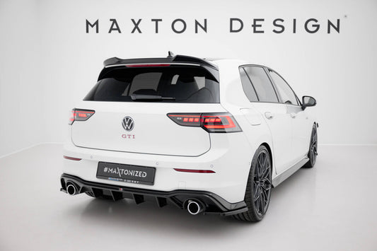 Diffusor Flaps V.3 passend für VW Golf GTI Mk8 schwarz Hochglanz