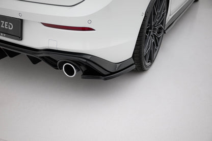 Diffusor Flaps V.3 passend für VW Golf GTI Mk8 schwarz Hochglanz
