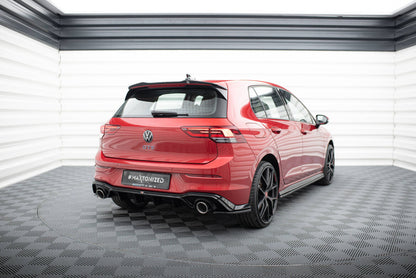 Diffusor Flaps V.3 passend für VW Golf GTI Mk8 schwarz Hochglanz
