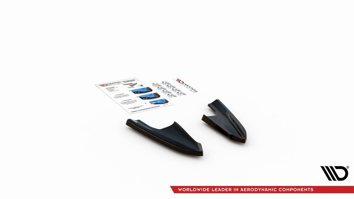 Diffusor Flaps V.3 passend für VW Golf R Hatchback Mk8 FL schwarz Hochglanz