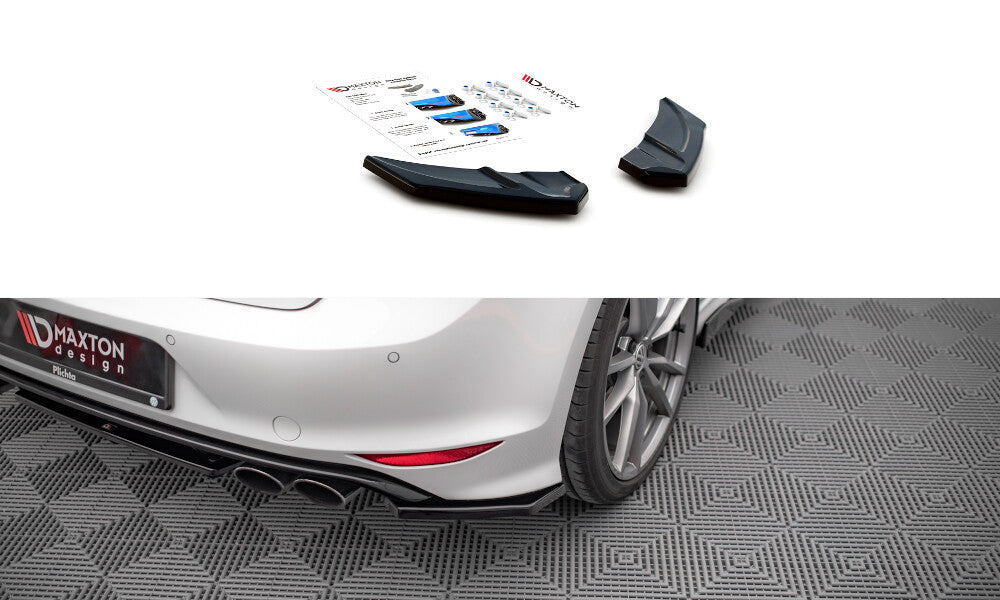 Diffusor Flaps V.3 passend für VW Golf R Mk7 schwarz Hochglanz