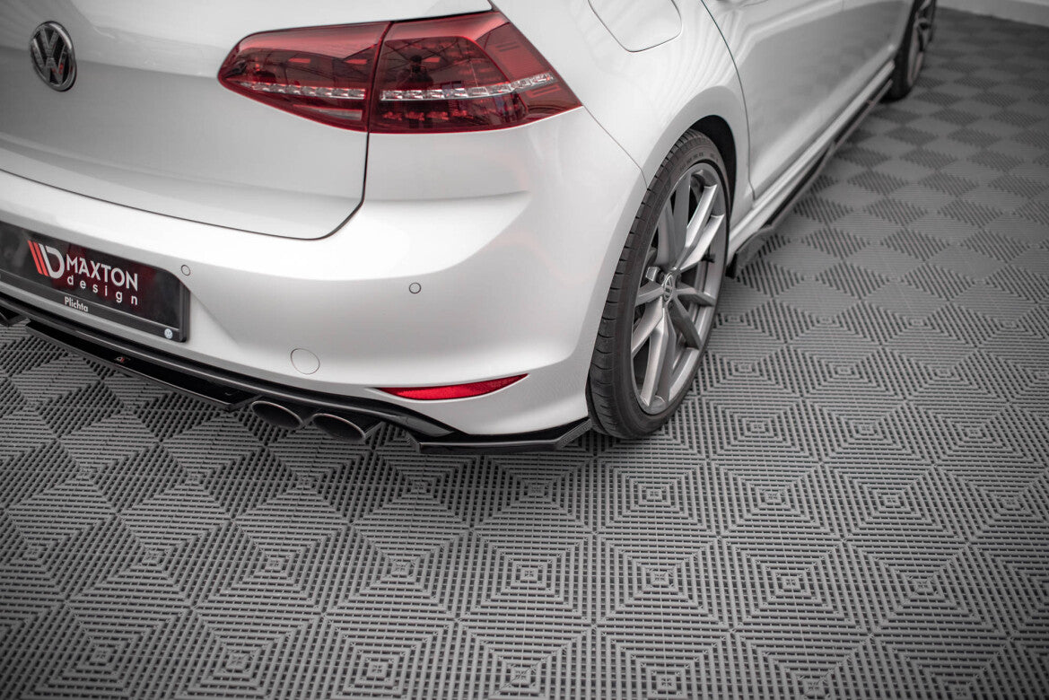 Diffusor Flaps V.3 passend für VW Golf R Mk7 schwarz Hochglanz