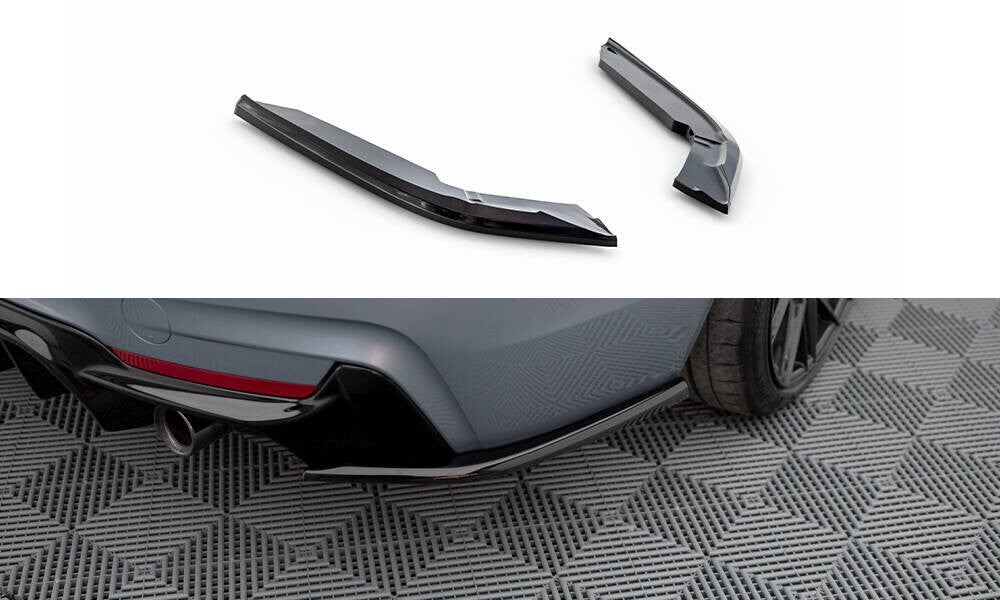 Diffusor Flaps V.4 passend für BMW 4er Coupe M-Paket F32 schwarz Hochglanz