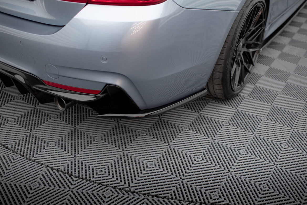 Diffusor Flaps V.4 passend für BMW 4er Coupe M-Paket F32 schwarz Hochglanz