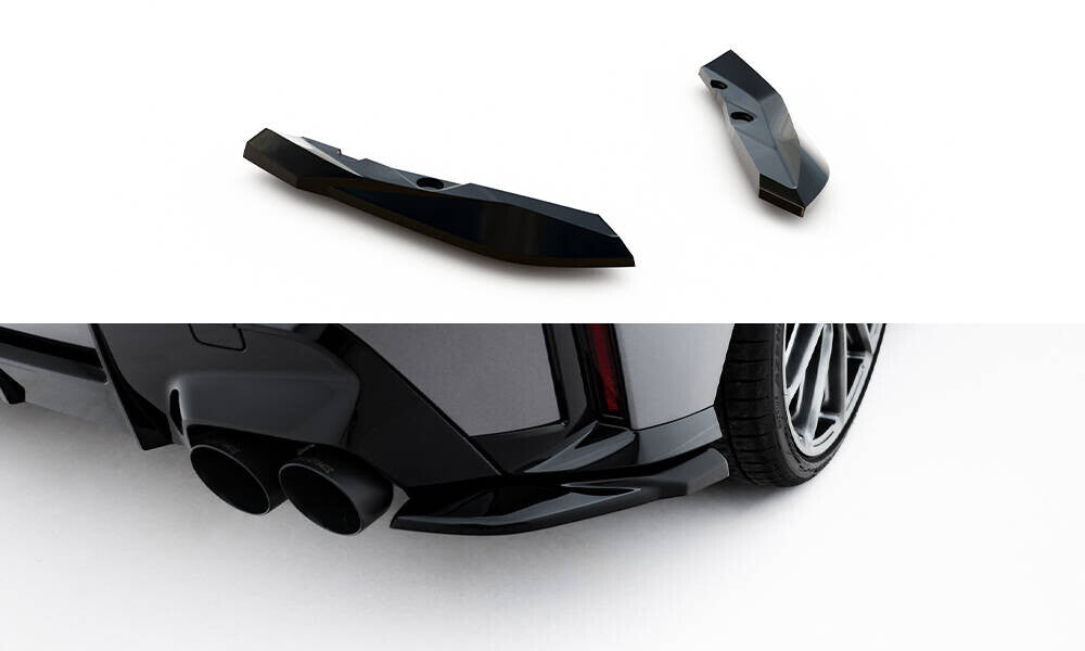 Diffusor Flaps V.4 passend für BMW M135i F70 schwarz Hochglanz