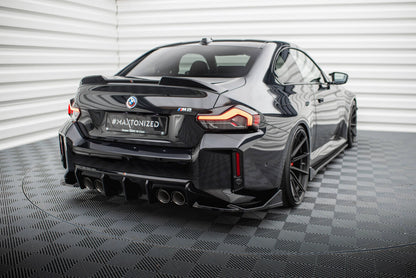 Diffusor Flaps V.4 passend für BMW M2 G87 schwarz Hochglanz
