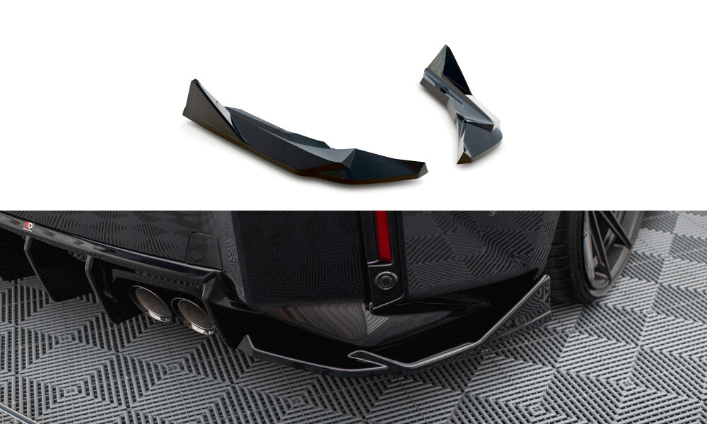 Diffusor Flaps V.4 passend für BMW M2 G87 schwarz Hochglanz