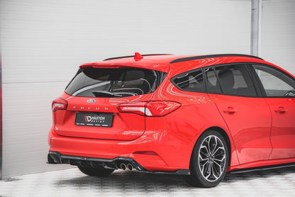 Diffusor Flaps V.4 passend für Ford Focus ST-Line Kombi Mk4 schwarz Hochglanz