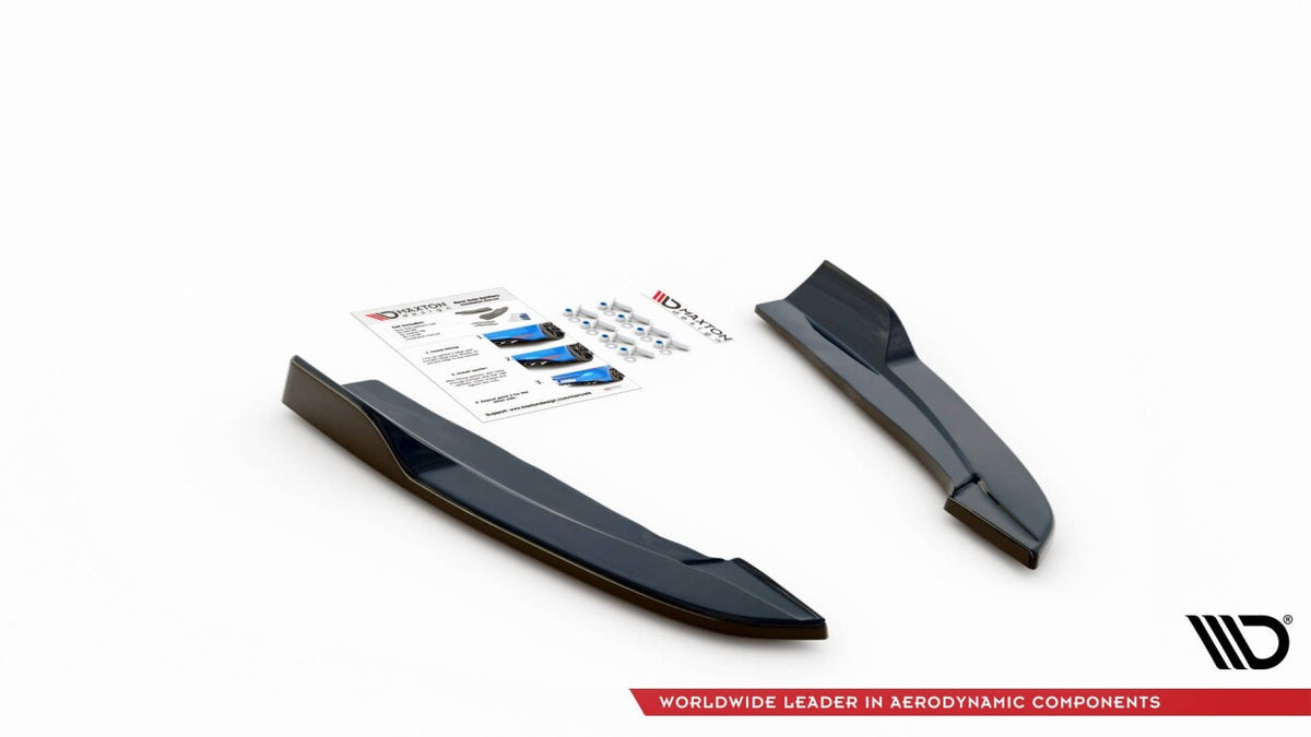 Diffusor Flaps V.4 passend für Ford Focus ST-Line Kombi Mk4 schwarz Hochglanz