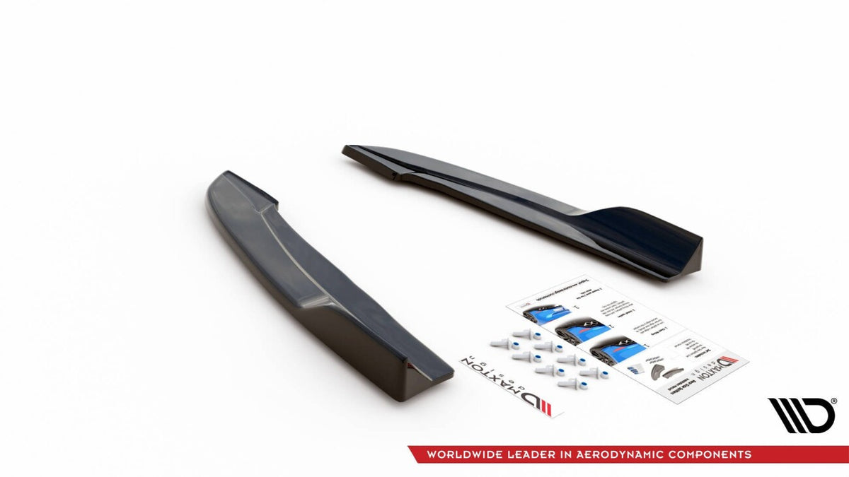Diffusor Flaps V.4 passend für Ford Focus ST-Line Kombi Mk4 schwarz Hochglanz
