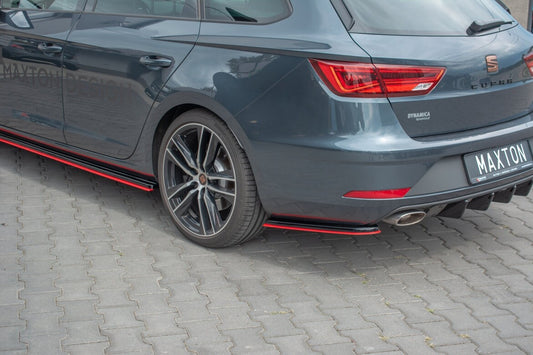 Diffusor Flaps V.4 passend für Seat Leon CUPRA Mk3 FL Sportstourer schwarz Hochglanz