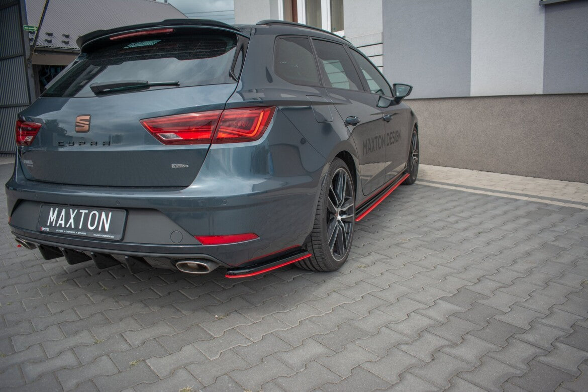 Diffusor Flaps V.4 passend für Seat Leon CUPRA Mk3 FL Sportstourer schwarz Hochglanz