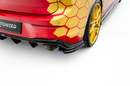 Diffusor Flaps V.4 passend für VW Golf GTI Clubsport Mk8 FL schwarz Hochglanz