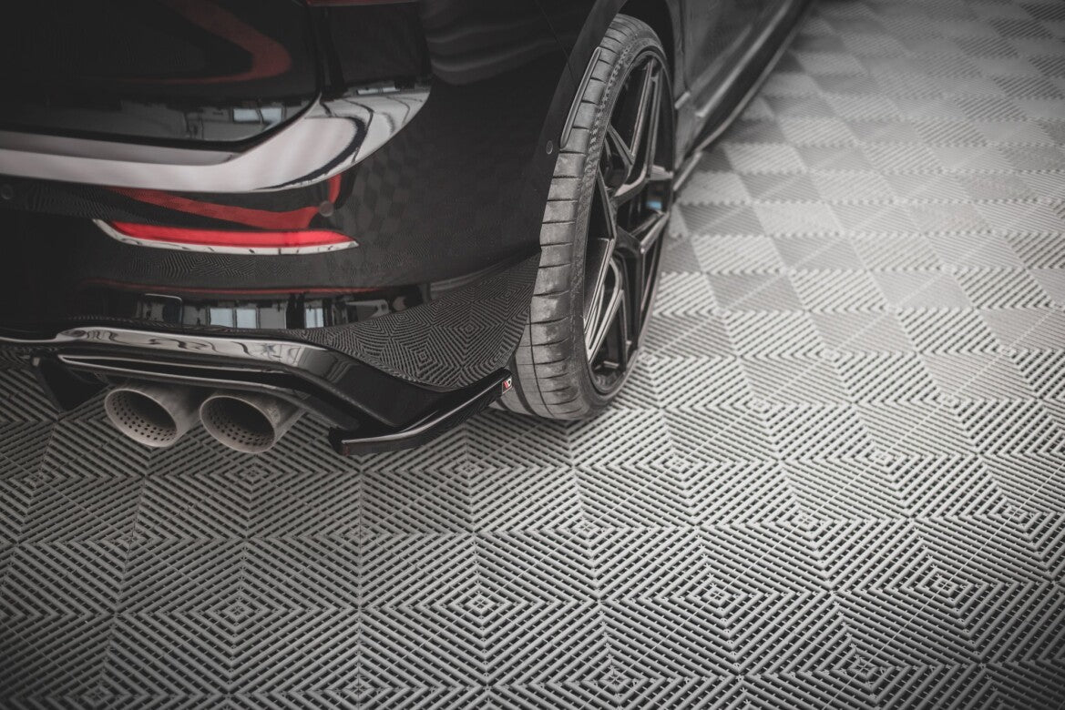 Diffusor Flaps V.4 passend für VW Golf R Hatchback Mk8 FL schwarz Hochglanz
