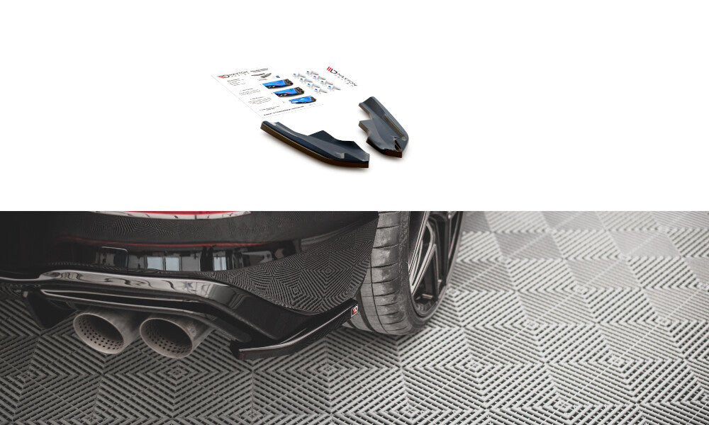 Diffusor Flaps V.4 passend für VW Golf R Hatchback Mk8 FL schwarz Hochglanz