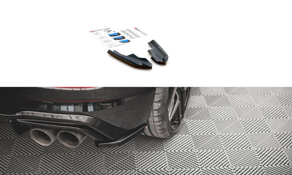 Diffusor Flaps V.4 passend für VW Golf R Hatchback Mk8 FL schwarz Hochglanz