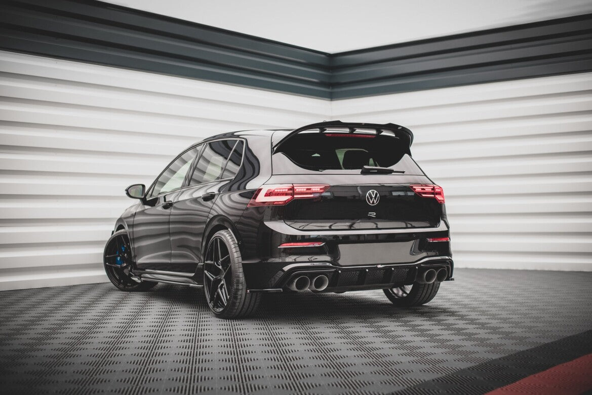Diffusor Flaps V.4 passend für VW Golf R Hatchback Mk8 FL schwarz Hochglanz