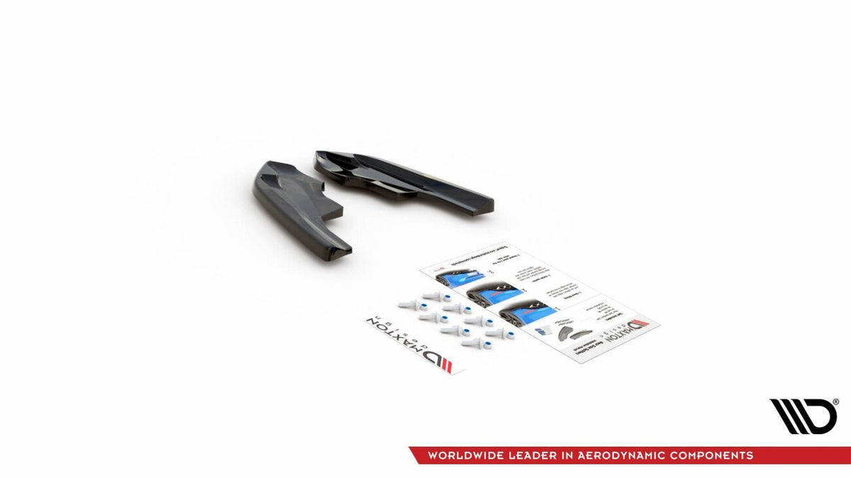 Diffusor Flaps V.4 passend für VW Golf R Hatchback Mk8 FL schwarz Hochglanz