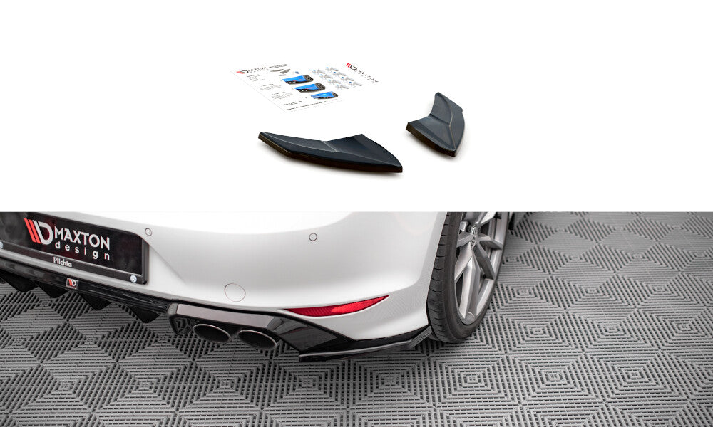 Diffusor Flaps V.4 passend für VW Golf R Mk7 schwarz Hochglanz