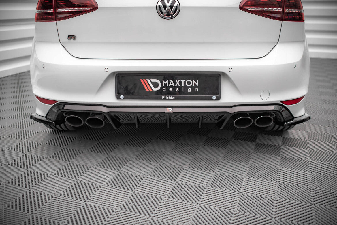 Diffusor Flaps V.4 passend für VW Golf R Mk7 schwarz Hochglanz