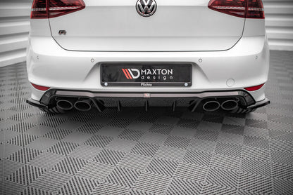 Diffusor Flaps V.4 passend für VW Golf R Mk7 schwarz Hochglanz