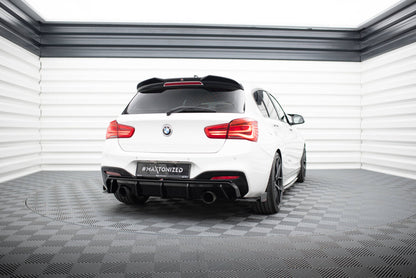 Diffusor Flaps V.5 passend für BMW 1er M-Paket / M140i F20 FL schwarz Hochglanz + Flaps matt