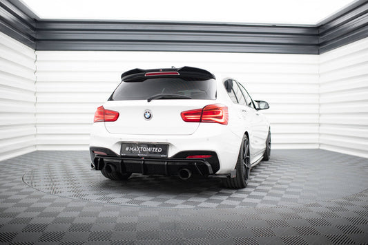 Diffusor Flaps V.5 passend für BMW 1er M-Paket / M140i F20 FL schwarz Hochglanz + Flaps matt