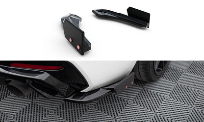 Diffusor Flaps V.5 passend für BMW 1er M-Paket / M140i F20 FL schwarz Hochglanz + Flaps matt